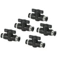 thumbnail image 1 of Uxcell 5/16" Pneumatic Ball Valve, Push to Connect Fittings Quick Connect Tube Fittings Air Flow Control, Black 5 Pcs, 1 of 6