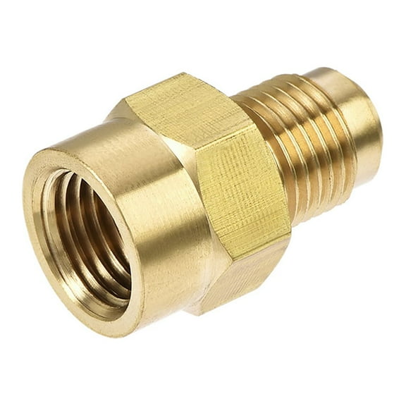 Uxcell 5/16 SAE Flare Male to 1/4NPT Female Tubing Adaptor Brass Pipe Fitting