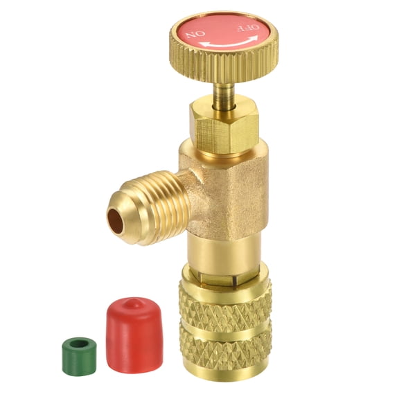 Uxcell 5/16 SAE Thread Adapter Shut-off Flow Control HVAC Refill Charging Valve