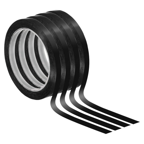 Uxcell 5/16" Whiteboard Tape Thin Dry Erase Tape, Black, 4 Pack