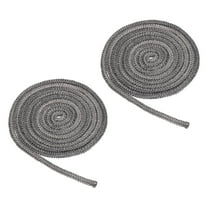 Uxcell 5/16"x 86" Wood Stove Gasket, 2Pcs Graphite Fiberglass Round Type High Temperature Resistance Seal Rope, Black