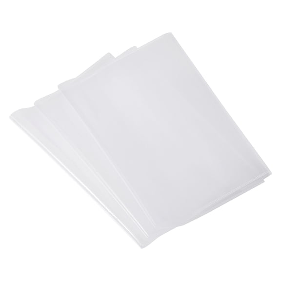 Uxcell 5.1"x7.5" Clear Book Cover, 10Pcs PP Adjustable Textbook Protector with Adhesive Tape, Transparent