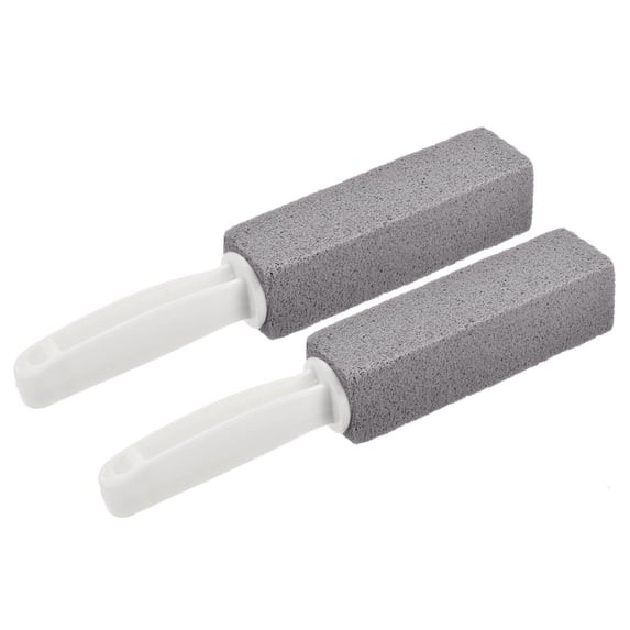 Uxcell 5.3 x 1.5 x 1.5 Inch Pumice Stones with 3.9 Inch Handle Gray, 2 Counts