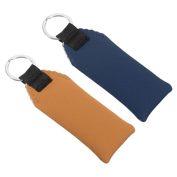 Uxcell 5.3 x 1.8 x 0.8 Inches Floating Neoprene Boat Keychain Waterproof for Water Sports 2 Pcs Navy-Blue Brown