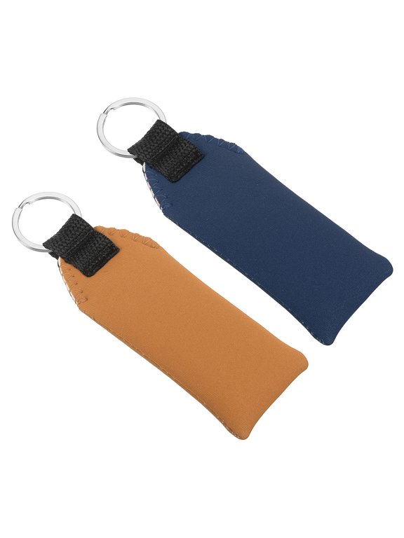 5.3 x 1.8 x 0.8 Inches Floating Neoprene Boat Keychain Waterproof for Water Sports 2 Pcs Navy-Blue Brown