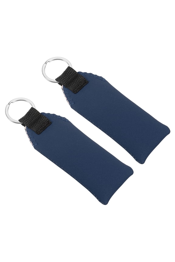 5.3 x 1.8 x 0.8 Inches Floating Neoprene Boat Keychain Waterproof for Water Sports 2 Pcs Navy-Blue