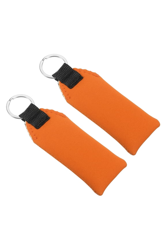 5.3 x 1.8 x 0.8 Inches Floating Neoprene Boat Keychain Waterproof for Water Sports 2 Pcs Orange