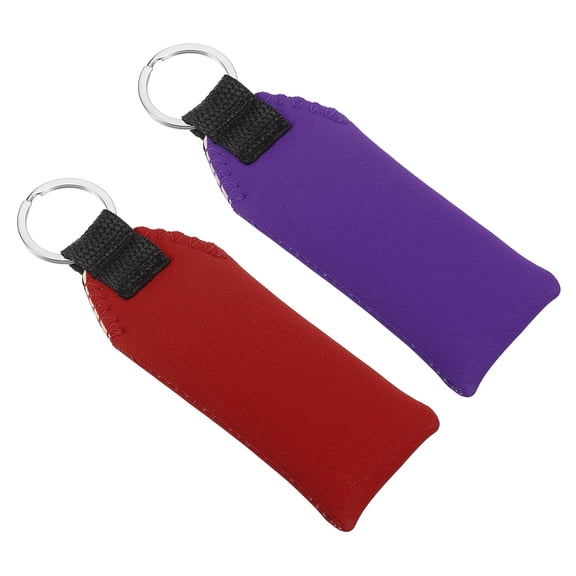 Uxcell 5.3 x 1.8 x 0.8 Inches Floating Neoprene Boat Keychain Waterproof for Water Sports 2 Pcs Red Purple