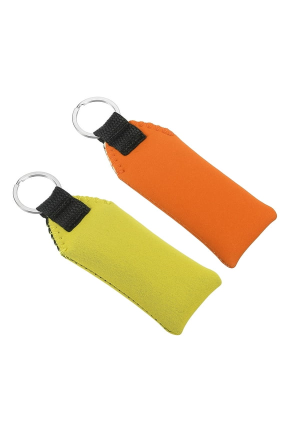 5.3 x 1.8 x 0.8 Inches Floating Neoprene Boat Keychain Waterproof for Water Sports 2 Pcs Yellow Orange