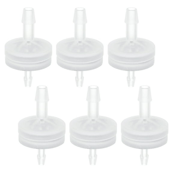 Uxcell 5/32 3/32 Inches One Way Check Valve, 6 Pcs Plastic Hose Barb Inline Non-Return Ozone Resistance Plastic Valves for Fuel Gas Water Liquid Air, Clear