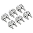 thumbnail image 1 of Uxcell 5/32" / 4mm Wire Rope Cable Clip Clamp, Stainless Steel U Bolt Fastener for Rigging Railing, Silver Tone 6Pcs, 1 of 5