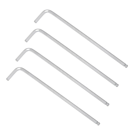 Uxcell 5/32" Ball End Hex Wrench, L Shaped Long Arm CR-V Repairing Tool, SAE 4 Pack
