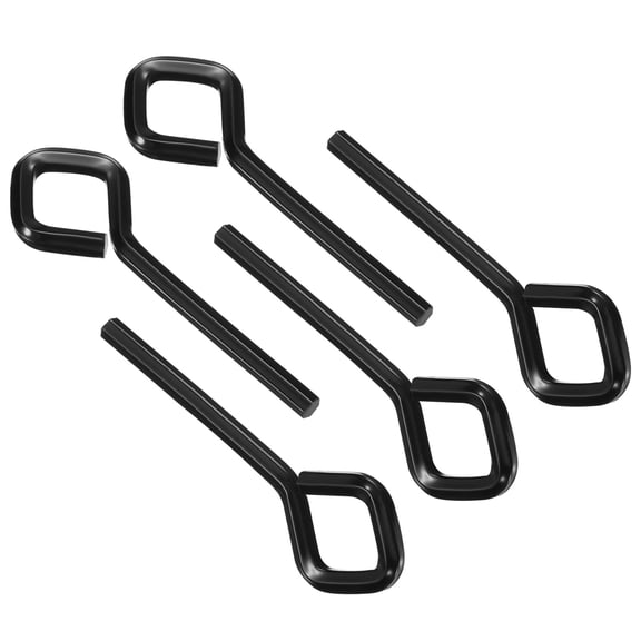 Uxcell 5/32 Inch Hex Key, 5 Pcs Hex Dogging Key Rhombus Standard Hexagon Wrench Door Keychain for Push Bar Exit Device, Black