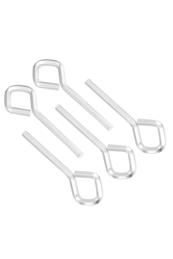 5/32 Inch Hex Key, 5 Pcs Hex Dogging Key Rhombus Standard Hexagon Wrench Door Keychain for Push Bar Exit Device, Silver