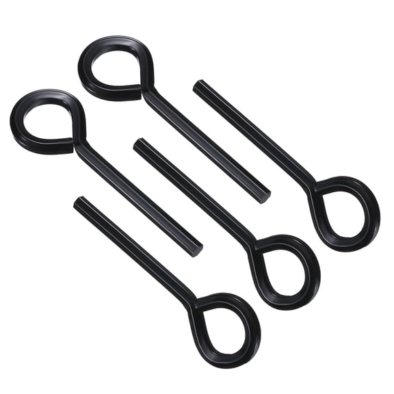 Uxcell 5/32 inch Hex Key, 5Pcs Hex Dogging Key Round Standard Hexagon Wrench Door Keychain for Push Bar Exit Device, Black