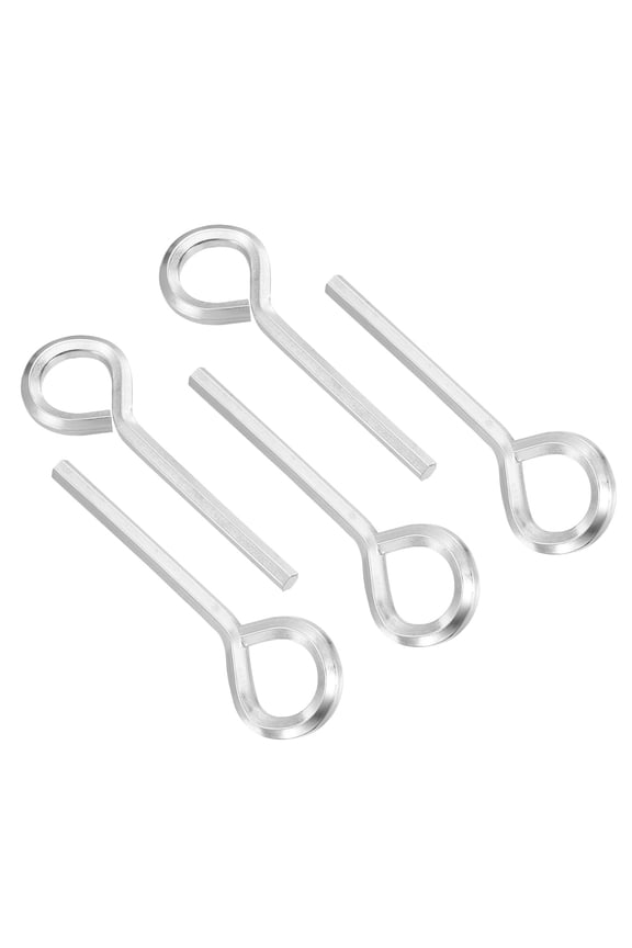 5/32 Inch Hex Key, 5 Pcs Hex Dogging Key Round Standard Hexagon Wrench Door Keychain for Push Bar Exit Device, Silver