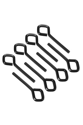 5/32 Inch Hex Key, 8 Pcs Hex Dogging Key Rhombus Standard Hexagon Wrench Door Keychain for Push Bar Exit Device, Black