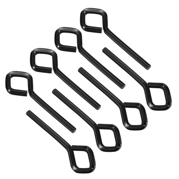 Uxcell 5/32 Inch Hex Key, 8 Pcs Hex Dogging Key Rhombus Standard Hexagon Wrench Door Keychain for Push Bar Exit Device, Black