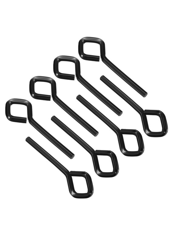 5/32 Inch Hex Key, 8 Pcs Hex Dogging Key Rhombus Standard Hexagon Wrench Door Keychain for Push Bar Exit Device, Black