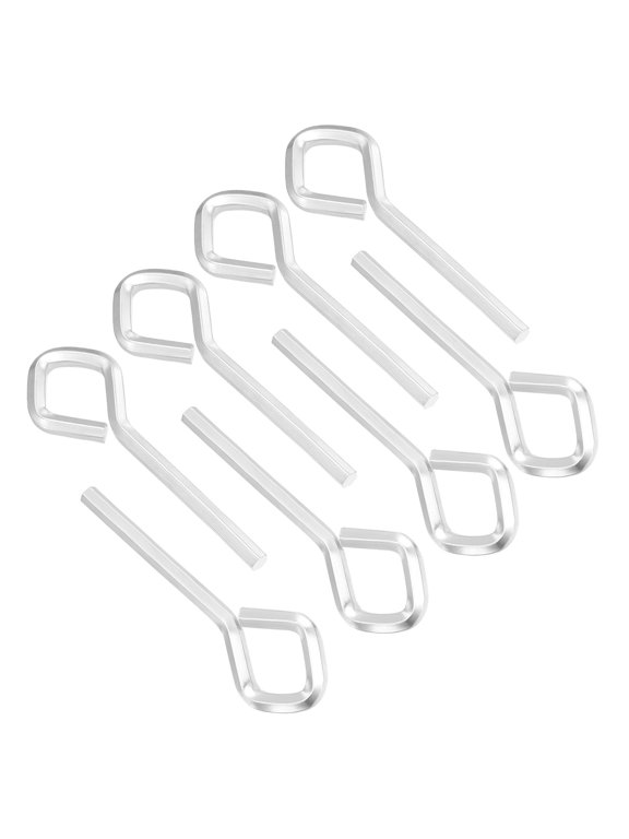 5/32 Inch Hex Key, 8 Pcs Hex Dogging Key Rhombus Standard Hexagon Wrench Door Keychain for Push Bar Exit Device, Silver