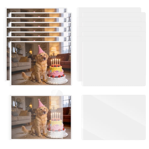 Uxcell 5.3x3.7" 8 Mil Thermal Plastic Laminating Pouches, 100Pcs Laminating Sheets Protection for Heat Seal Documents Menus Photos Work Permits Pass Cards ID Cards, Clear