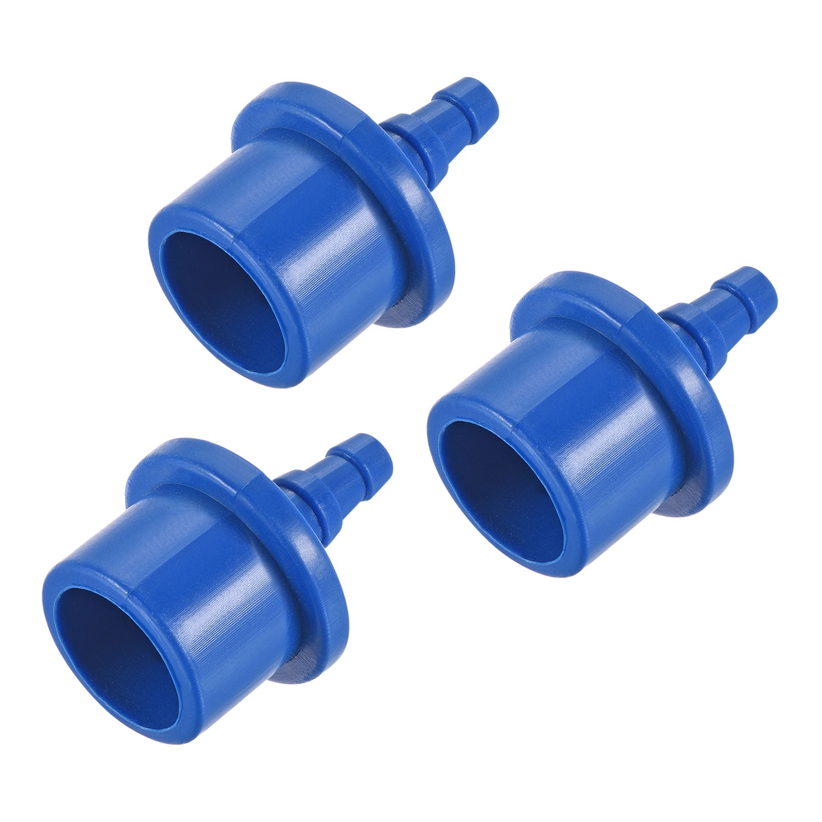 Uxcell 5.3x7.8mm Barbed x 20mm OD Spigot Straight PVC Pipe Fitting Hose  Connector, Blue 3 Pack
