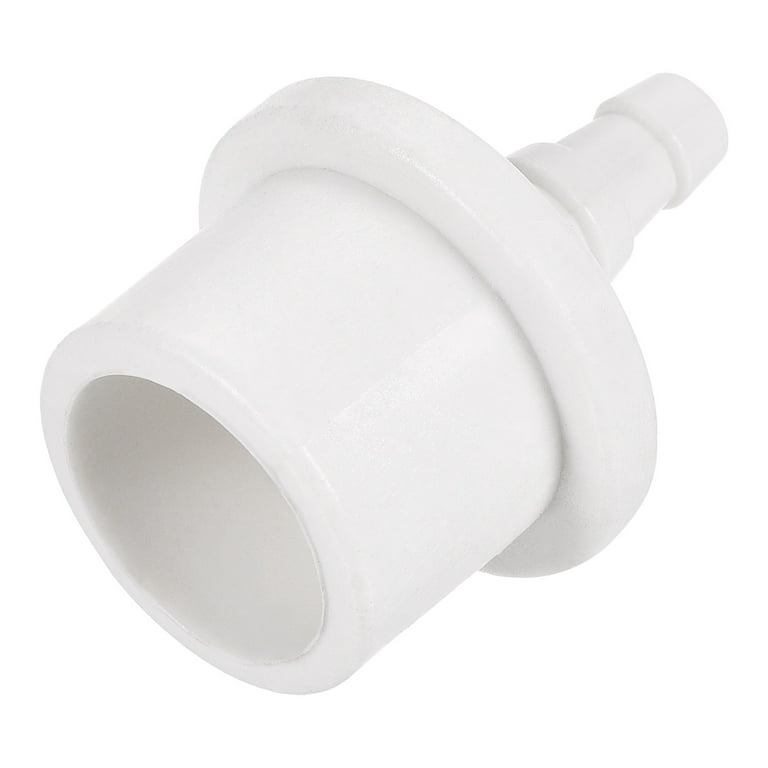 Uxcell 5.3x7.8mm Barbed x 20mm OD Spigot Straight PVC Pipe Fitting Hose  Connector, White