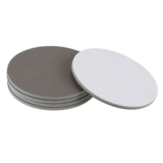 Uxcell 5'' 400Grits Hook and Loop Sanding Disc Sponge Sanding Wet Dry Sandpaper Aluminum Oxide Grey 5pcs