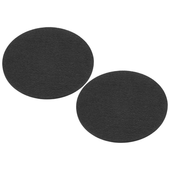 Uxcell 5.5" Dia. Adhesive Non-Slip Backed Felt, 2 Pcs 5mm Thick Round Lamp Base Anti-Slip Mat Anti-Scratch Pad, Black