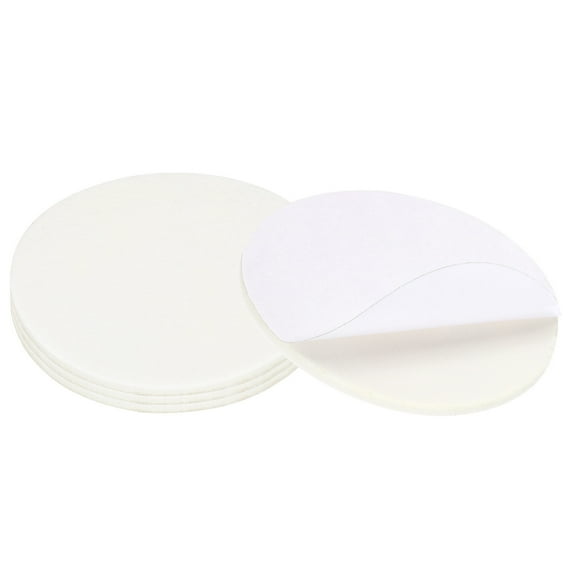 Uxcell 5.5" Diameter Felt Furniture Pads, 4 Pcs 1/2" Thick Lamp Base Felt, White
