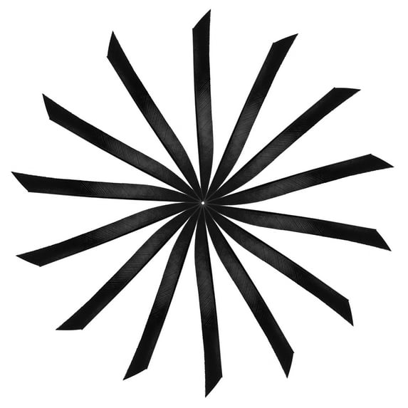 Uxcell Arrow Vanes Turkey Archery Arrows Feathers Fletching, Right Wing Fit for Hunting Target Shooting - Knife Shaped Black