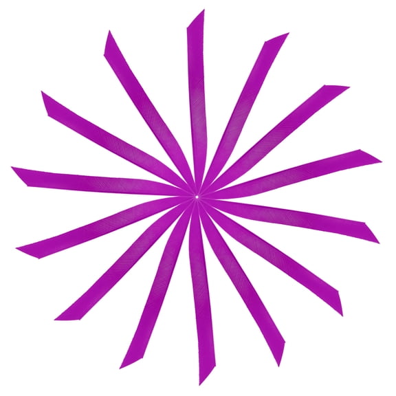 Uxcell Arrow Vanes Turkey Archery Arrows Feathers Fletching, Right Wing Fit for Hunting Target Shooting - Knife Shaped Dark Purple