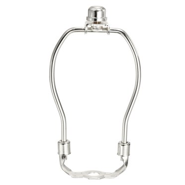 Lamp Shade Harp Canomo 8\" Nickel Lamp Harp Set - 2 Pack With Finials Lamp Parts