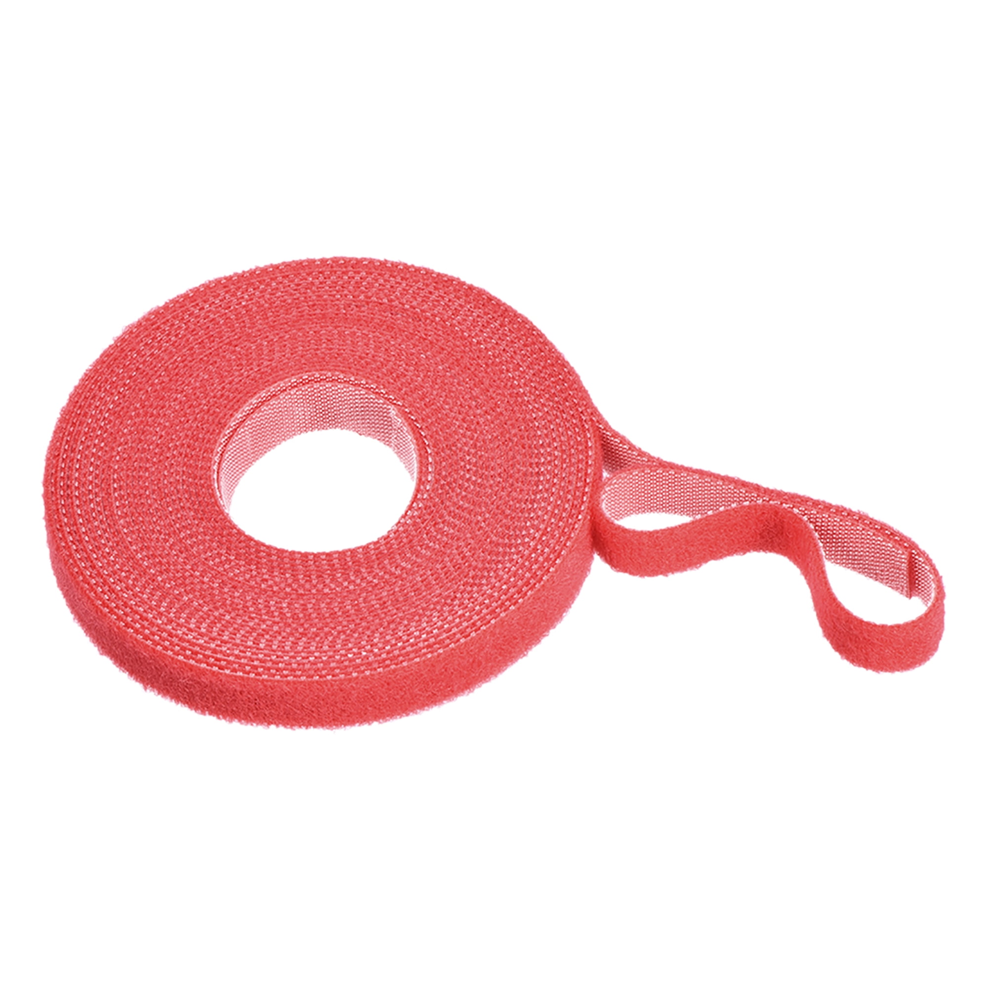 Uxcell 5.5 Yard x 0.4 Inches Red Hook and Loop Cord Strap Reusable Cable Ties 1 Pack