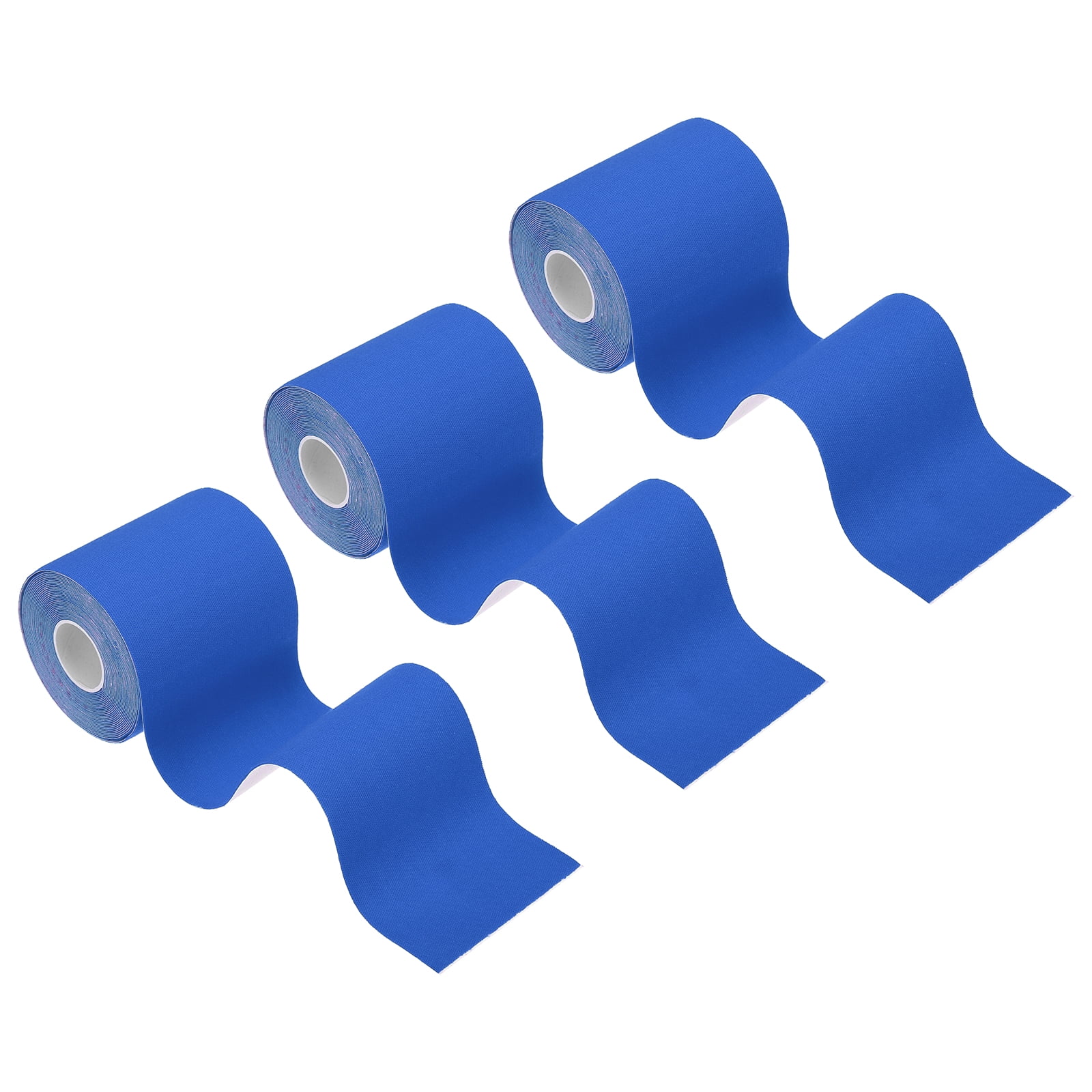 Uxcell 5.5 Yard x 3 Inch Kinesiology Tape, Adhesive Cotton Sports Muscle Support Tapes Waterproof Elastic Tape Dark Blue 3 Roll