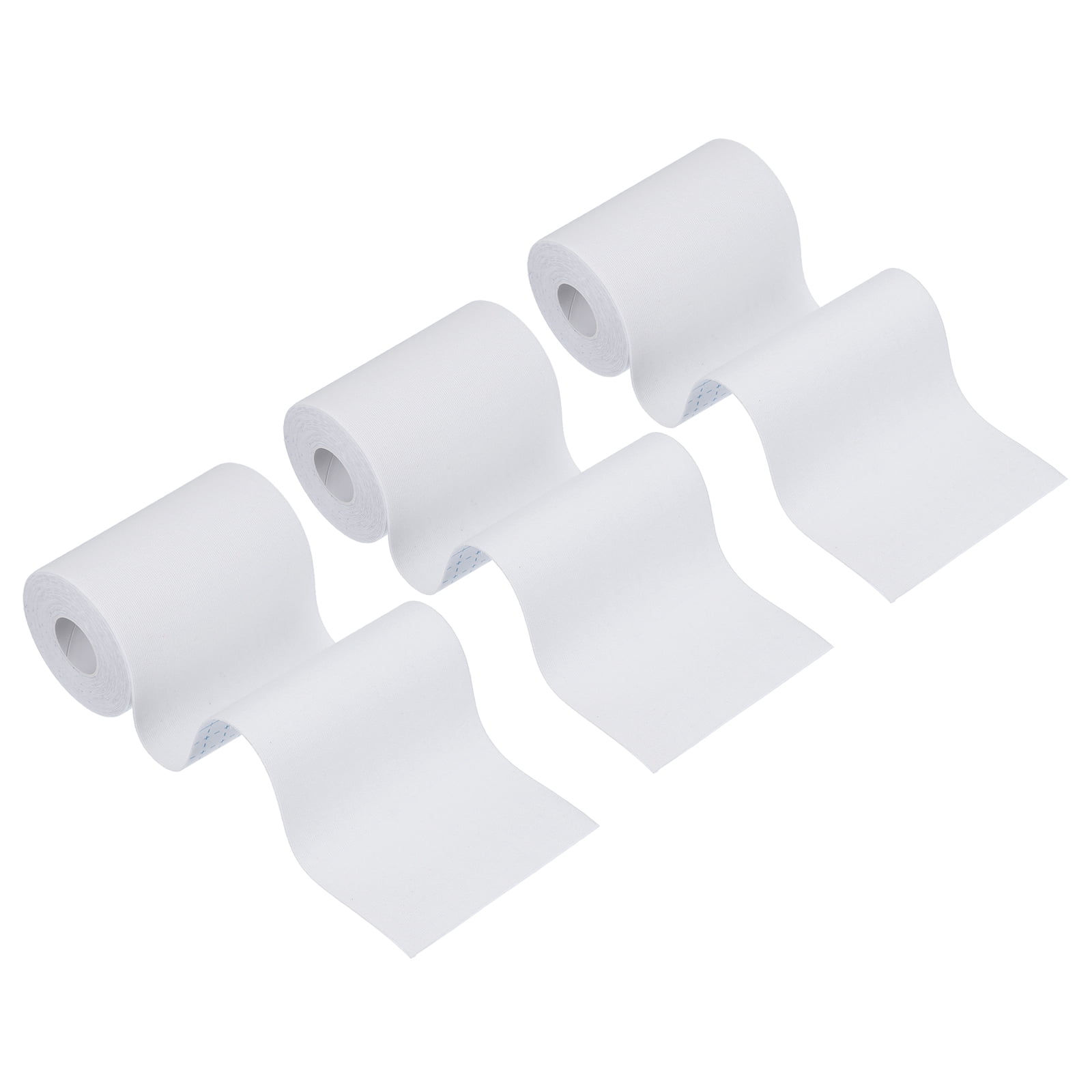 Uxcell 5.5 Yard x 4 inch Kinesiology Tape, 3 Roll Adhesive Cotton Sports Muscle Support Tapes Waterproof Elastic Tape, White