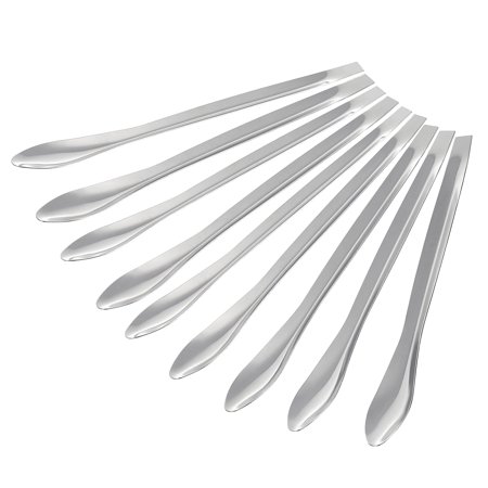 Uxcell 5.51" Micro Lab Spoons 201 Stainless Steel Powders Sampling Spoon 15 Pack