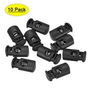 Uxcell 5.5mm Dia Hole Spring Loaded Rope Cord Locks Ends Stoppers Black 10 Pack