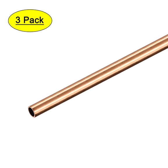 Uxcell 5.5mm OD 0.5mm Wall Thickness 300mm Length Copper Round Tube 3 Pack
