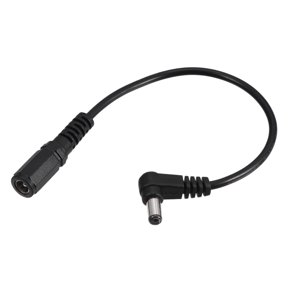 Uxcell 5.5mm x 2.1mm DC Power Extension Cable 90 Degree Angle Male 0.2m Plug 4pack
