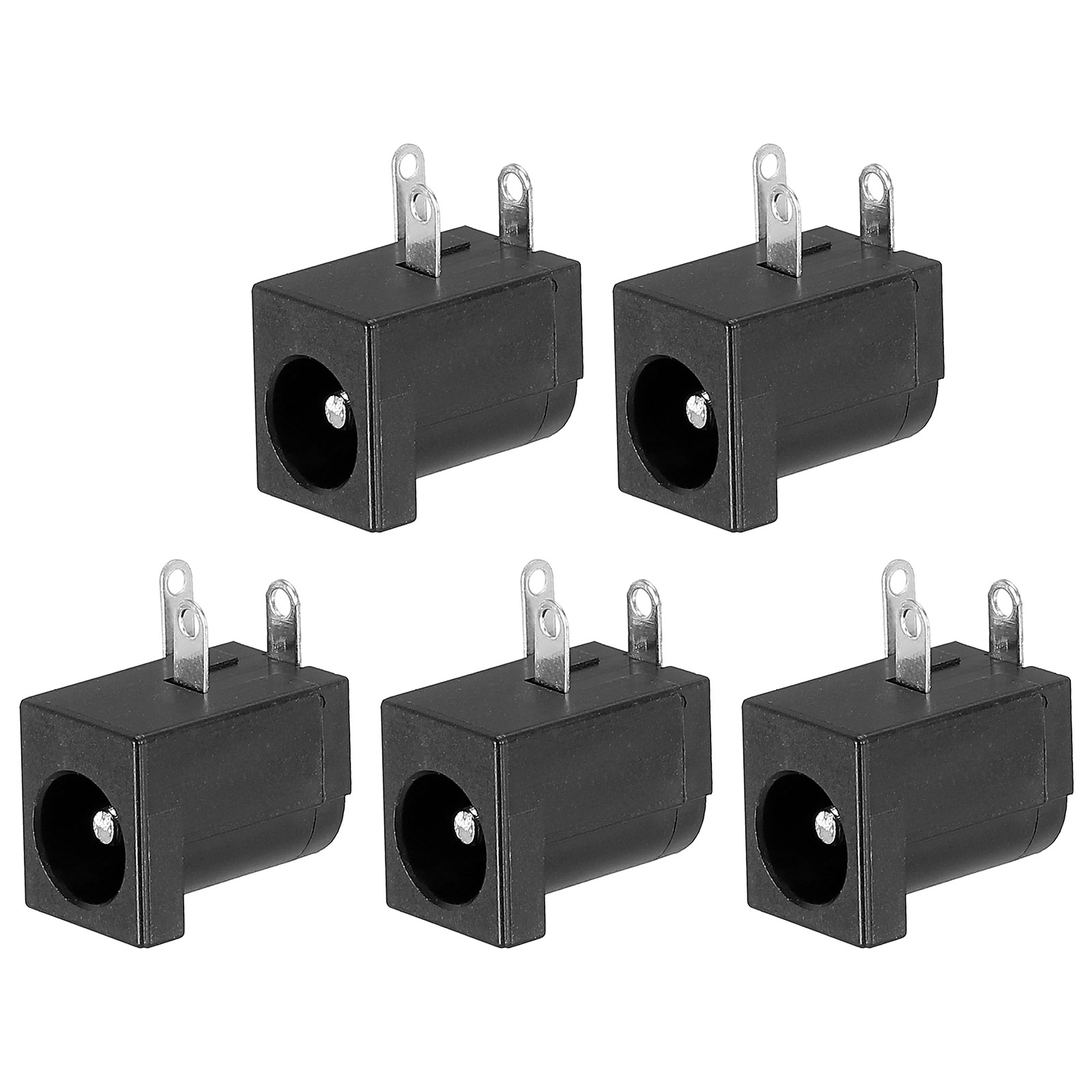 Uxcell 5.5x2.1mm DC Power Connector, 5 Pack 3 Pin PCB Mounting Female