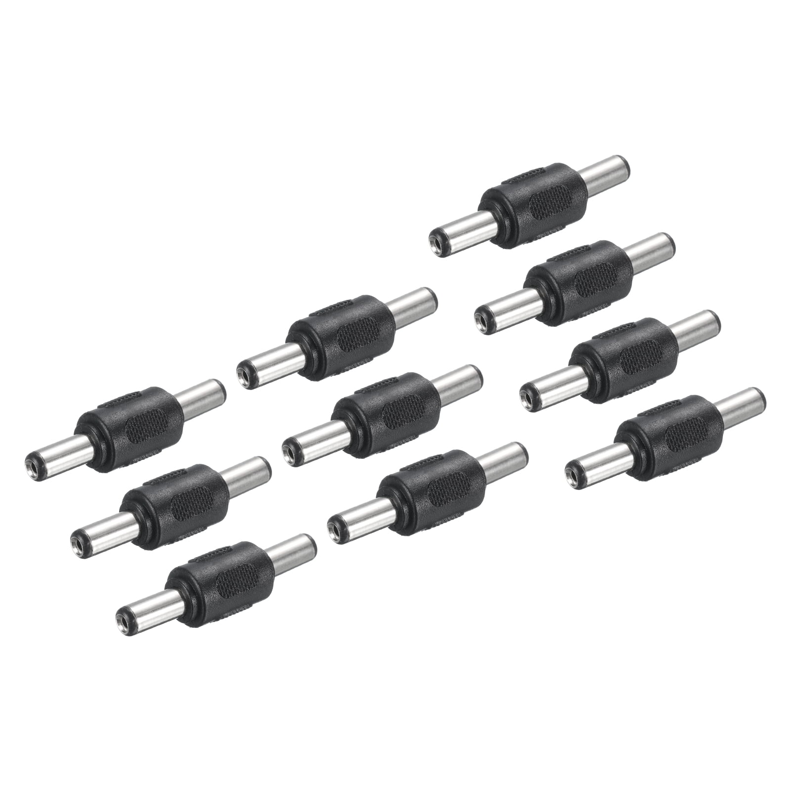 Uxcell 5.5x2.1mm DC Power Connector Adapter, Male to Male Cable Jack, 10Pcs