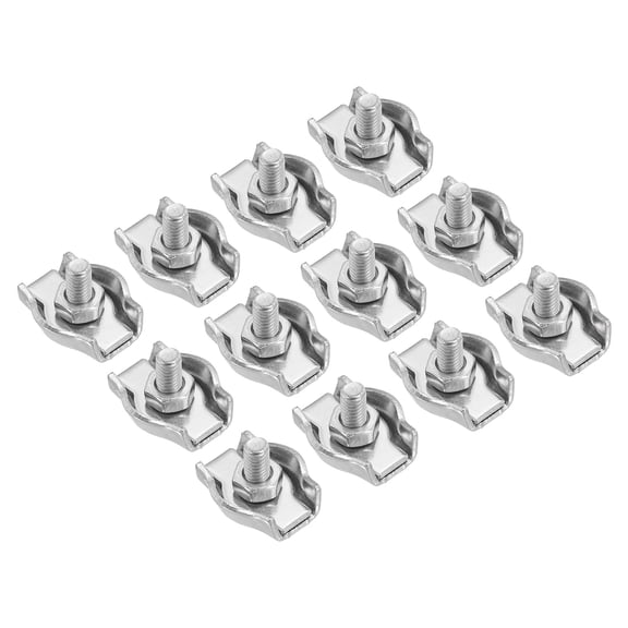 Uxcell 5/64" / 2mm Simplex Bolt Wire Rope, Stainless Steel Simplex Single Bolt for Rigging Railing, Silver Tone 12Pcs