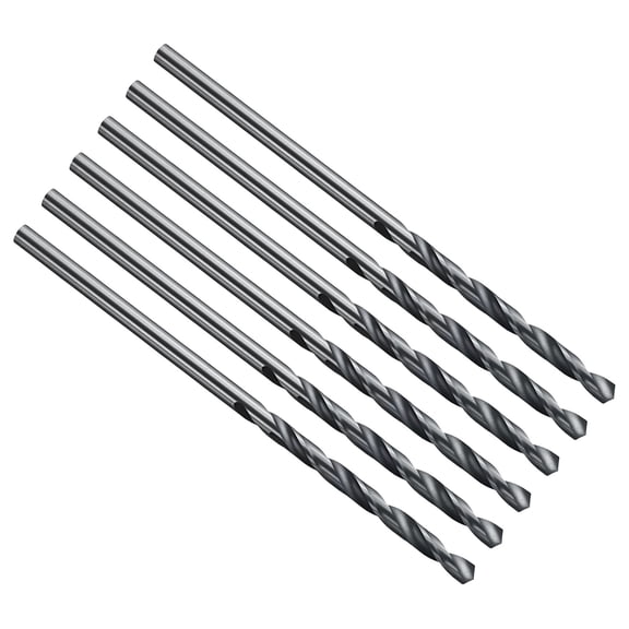 Uxcell 5/64" Drill Bit, Jobber Straight Shank M35 Cobalt 5% High-Speed Steel 135° Nitriding Black for Stainless Steel Hard Metal - 6 Pack