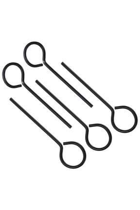 5/64 Inch Hex Key, 5 Pcs Hex Dogging Key Round Standard Hexagon Wrench Door Keychain for Push Bar Exit Device, Black