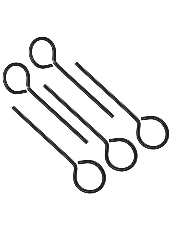 5/64 Inch Hex Key, 5 Pcs Hex Dogging Key Round Standard Hexagon Wrench Door Keychain for Push Bar Exit Device, Black