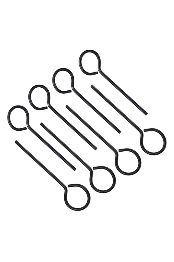 5/64 Inch Hex Key, 8 Pcs Hex Dogging Key Round Standard Hexagon Wrench Door Keychain for Push Bar Exit Device, Black