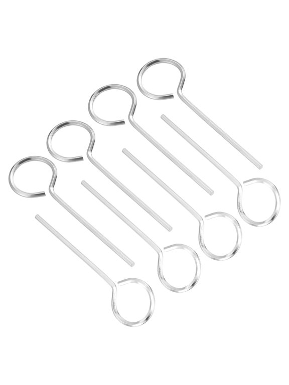 5/64 Inch Hex Key, 8 Pcs Hex Dogging Key Round Standard Hexagon Wrench Door Keychain for Push Bar Exit Device, Silver