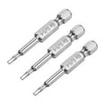 thumbnail image 1 of Uxcell 5/64" Magnetic Hex Head Screwdriver Bit, 1/4" Hex Shank 2" Length S2 Steel Power Tool, 3 Pack, 1 of 5