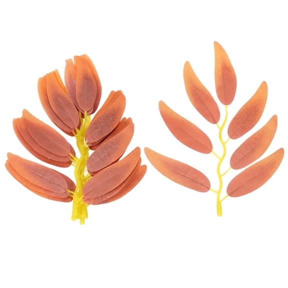 Uxcell 5.7 Inch Artificial Willow Leaves, 100 Pieces Fake Willow Greenery Garland Stems Faux Silk for Wedding Bouquets Wreaths Decor, Rusty Red